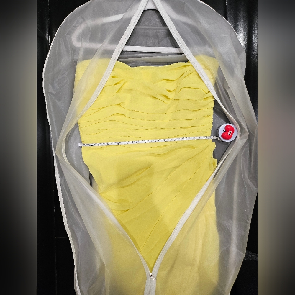 NEW with tags! House of CB Paloma yellow dress with corset and draping midi - Picture 2 of 4